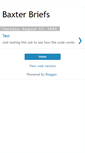Mobile Screenshot of baxterbriefs.blogspot.com
