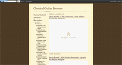 Desktop Screenshot of classicalguitarbrowser.blogspot.com