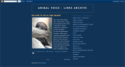 Desktop Screenshot of animalvoice-linksarchive.blogspot.com