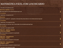 Tablet Screenshot of matematicafacilcomluisricardo.blogspot.com