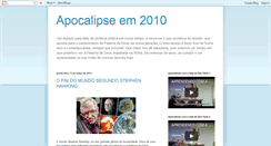 Desktop Screenshot of apocalipseem2010.blogspot.com