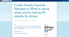Desktop Screenshot of fosterfamilyfood.blogspot.com