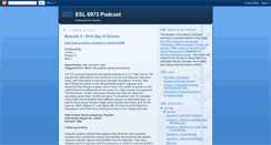 Desktop Screenshot of esl6973podcast.blogspot.com