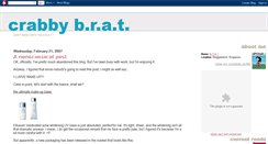 Desktop Screenshot of crabbybratsworld.blogspot.com