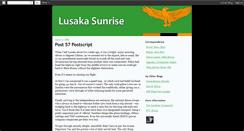 Desktop Screenshot of lusakasunrise.blogspot.com