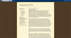 Desktop Screenshot of engagingourfaith.blogspot.com