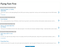 Tablet Screenshot of flyingfeetfirst.blogspot.com