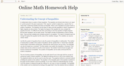 Desktop Screenshot of onlinemathhomeworkhelp.blogspot.com