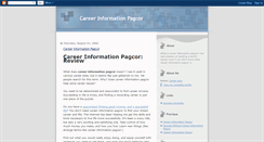 Desktop Screenshot of careerinformationpagcor.blogspot.com