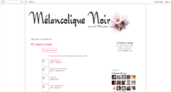 Desktop Screenshot of melancoliquenoir.blogspot.com