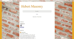 Desktop Screenshot of hebertmasonry.blogspot.com