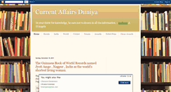 Desktop Screenshot of currentaffairsduniya.blogspot.com