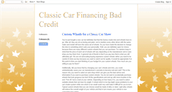 Desktop Screenshot of classiccarfinancingbadcredit.blogspot.com