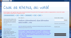 Desktop Screenshot of csakazlehetszakivoltal.blogspot.com