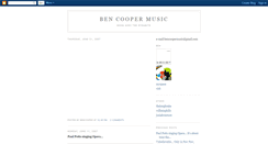 Desktop Screenshot of bencoopermusic.blogspot.com