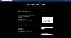 Desktop Screenshot of cariwangtambahan.blogspot.com