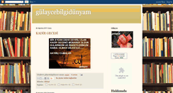 Desktop Screenshot of gulaycebilgidunyam.blogspot.com