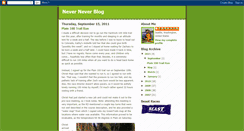 Desktop Screenshot of nevernevermiles.blogspot.com