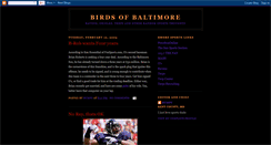 Desktop Screenshot of birdsofbaltimore.blogspot.com