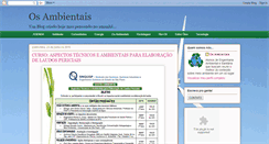 Desktop Screenshot of osambientais.blogspot.com