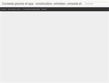 Tablet Screenshot of conseils-piscines-spa.blogspot.com