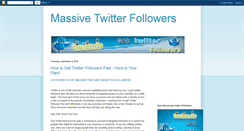 Desktop Screenshot of massivetwitterfollowers.blogspot.com