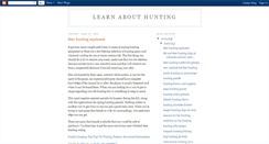 Desktop Screenshot of abouthunting.blogspot.com