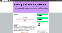 Desktop Screenshot of laviepalpitantedearianeb.blogspot.com