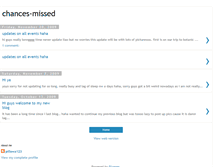 Tablet Screenshot of chances-missed.blogspot.com