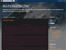 Tablet Screenshot of matematikcim-matematik-gezegeni.blogspot.com