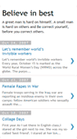 Mobile Screenshot of believeinbest.blogspot.com