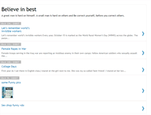 Tablet Screenshot of believeinbest.blogspot.com
