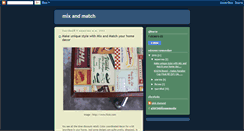 Desktop Screenshot of matchandmix.blogspot.com