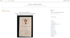 Desktop Screenshot of lifefrosting.blogspot.com