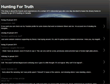 Tablet Screenshot of hunting-for-truth.blogspot.com
