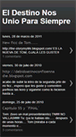 Mobile Screenshot of eldestinonosunioparasiempre.blogspot.com