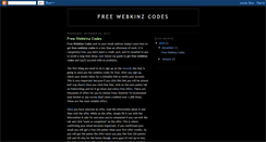 Desktop Screenshot of freewebkinzcodes.blogspot.com