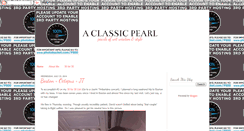 Desktop Screenshot of aclassicpearl.blogspot.com