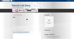 Desktop Screenshot of eternal-life-diary.blogspot.com
