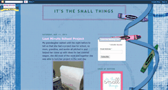 Desktop Screenshot of itisthesmallthings.blogspot.com