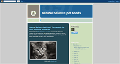 Desktop Screenshot of naturalbalancepetfoods.blogspot.com