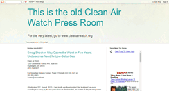 Desktop Screenshot of cleanairwatchpressroom.blogspot.com