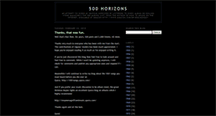 Desktop Screenshot of 500horizons.blogspot.com