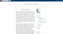 Desktop Screenshot of cv-resume-samples.blogspot.com
