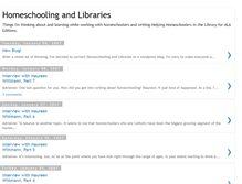 Tablet Screenshot of homeschoolingandlibraries.blogspot.com