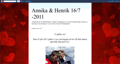 Desktop Screenshot of annikaochhenrik.blogspot.com