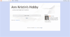 Desktop Screenshot of annkristinshobby.blogspot.com