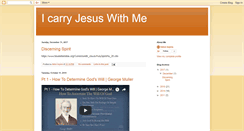 Desktop Screenshot of icarryjesuswithme.blogspot.com