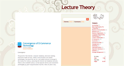 Desktop Screenshot of lecturetheory.blogspot.com