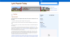 Desktop Screenshot of lyricdatabase.blogspot.com
